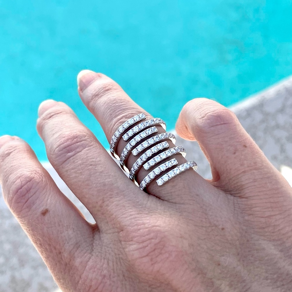 14k White Gold Embrace Ring - Picture 6 of 10
